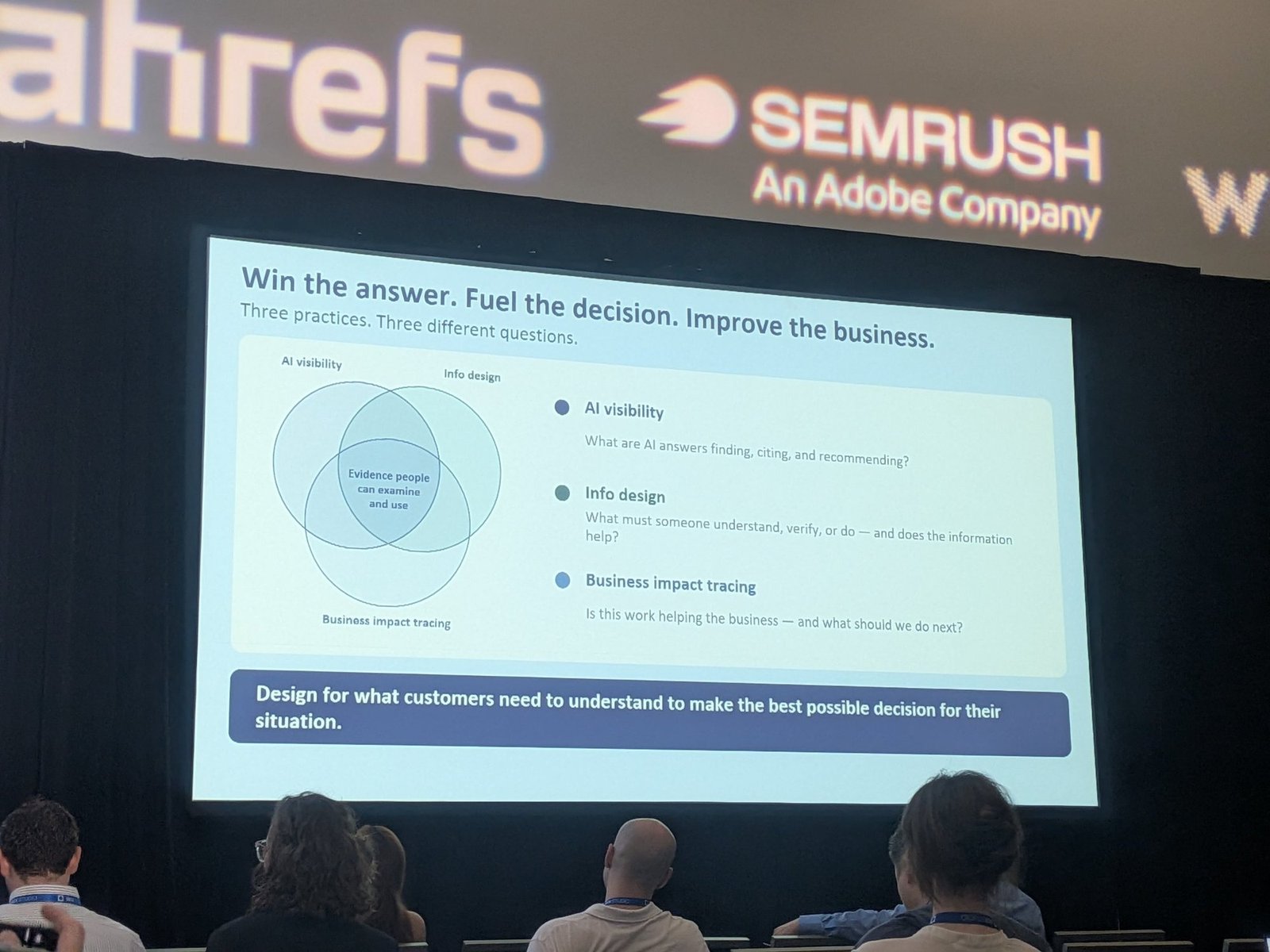 Win the answer. Fuel the decision. Improve the business.