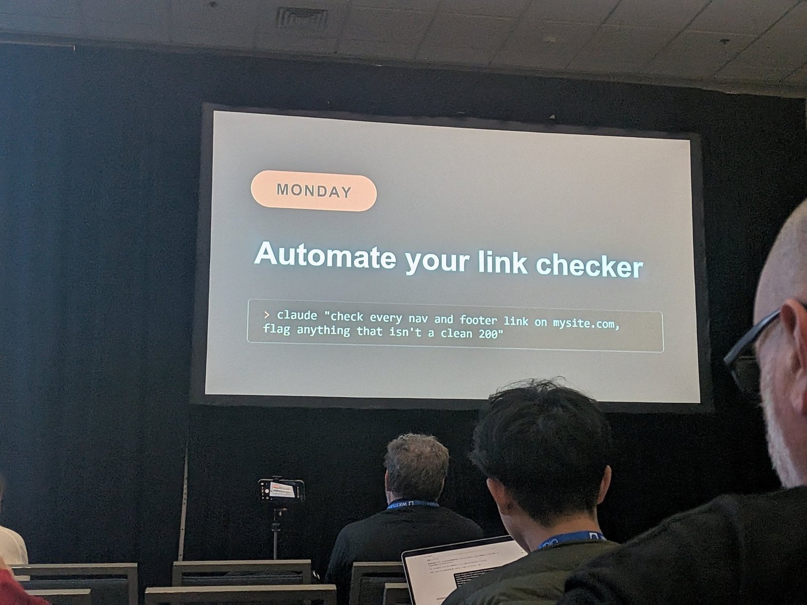 Monday: automate your link checker, with the prompt he used