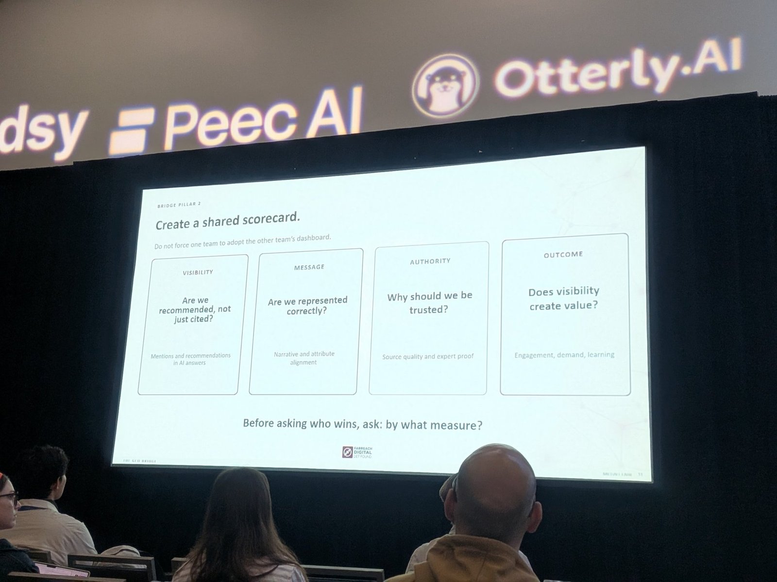 Bridge pillar 2: create a shared scorecard