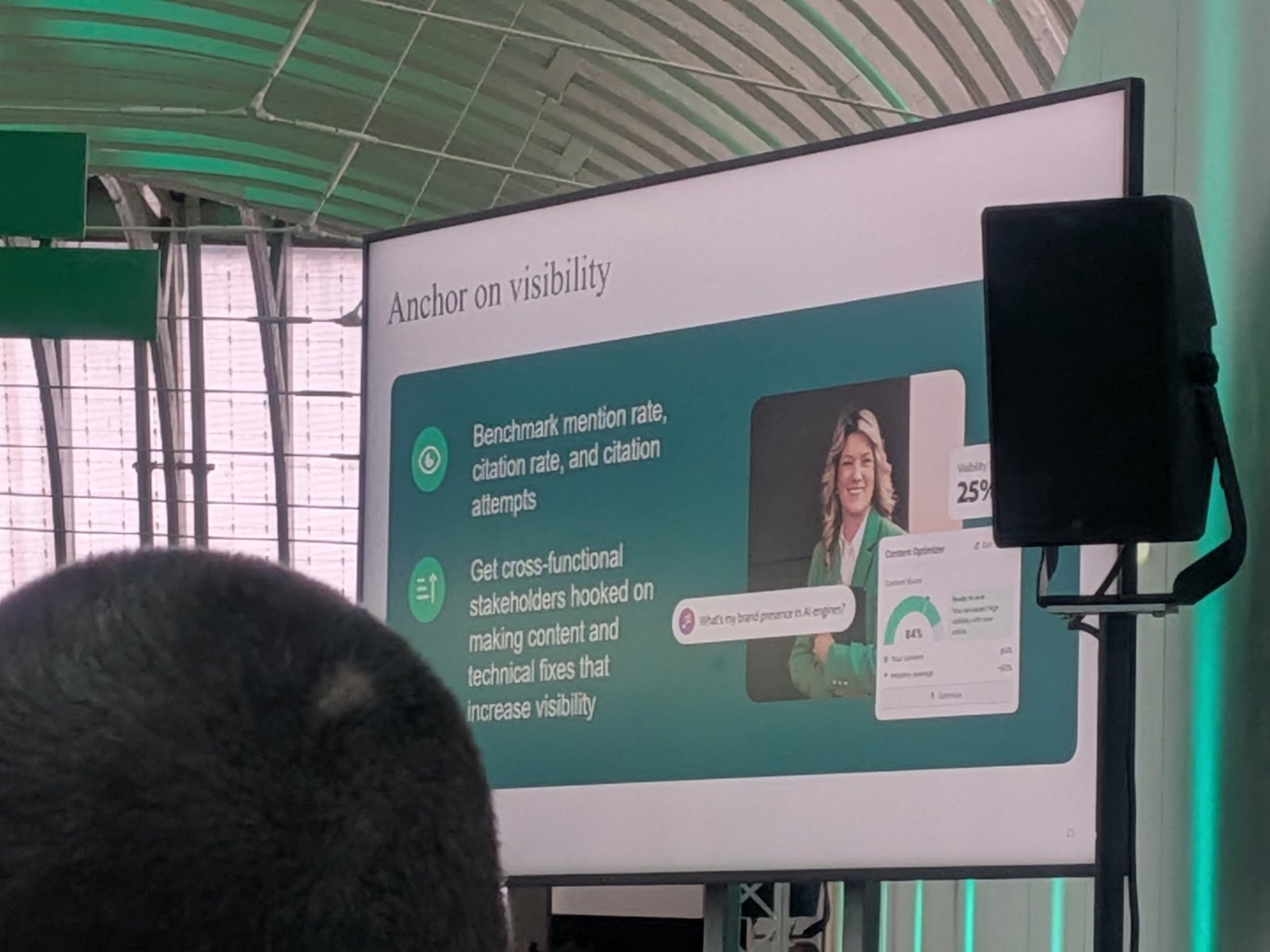 Slide: Anchor on visibility, benchmark mention rate, citation rate and citation attempts