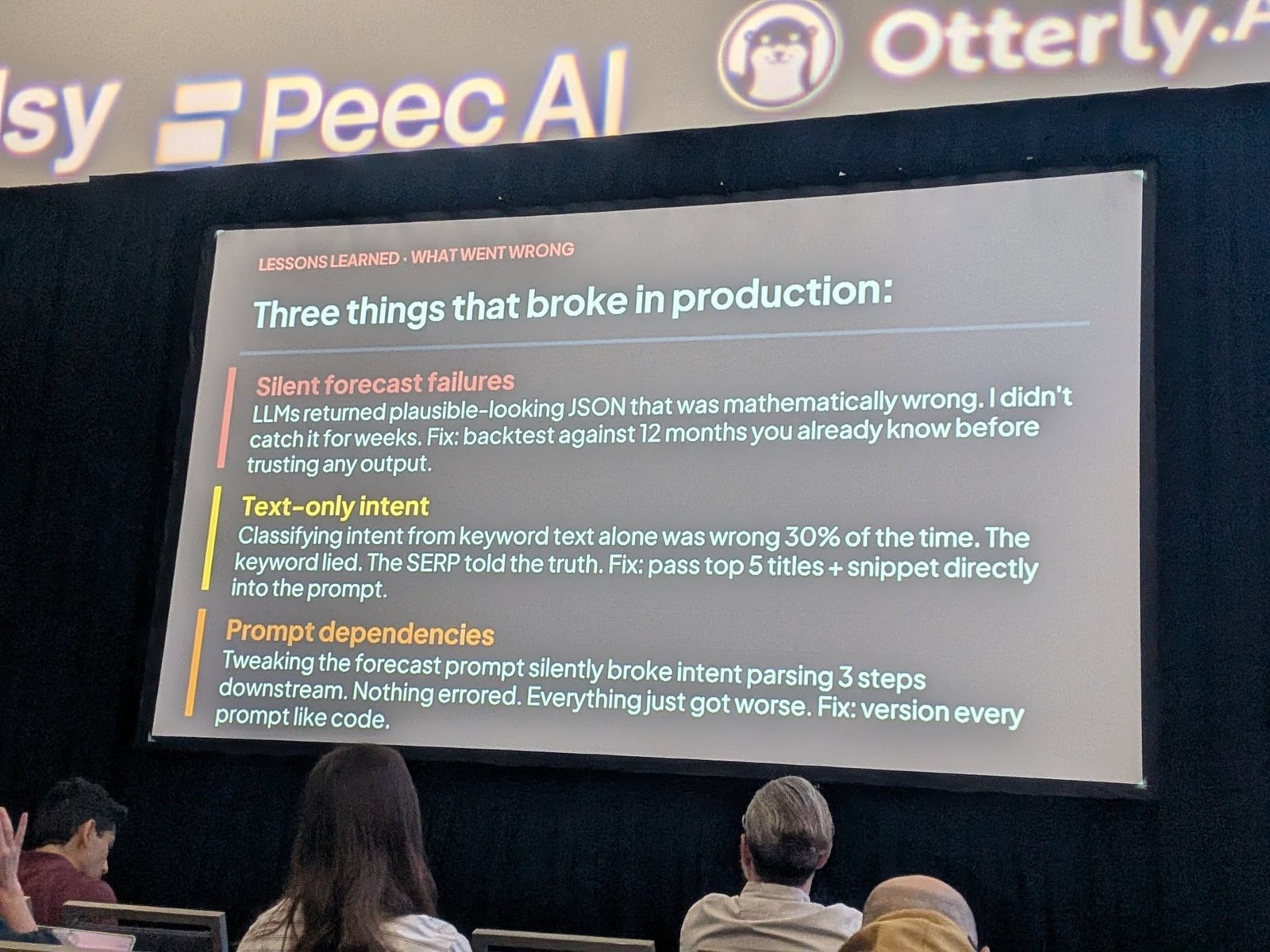 Three things that broke in production